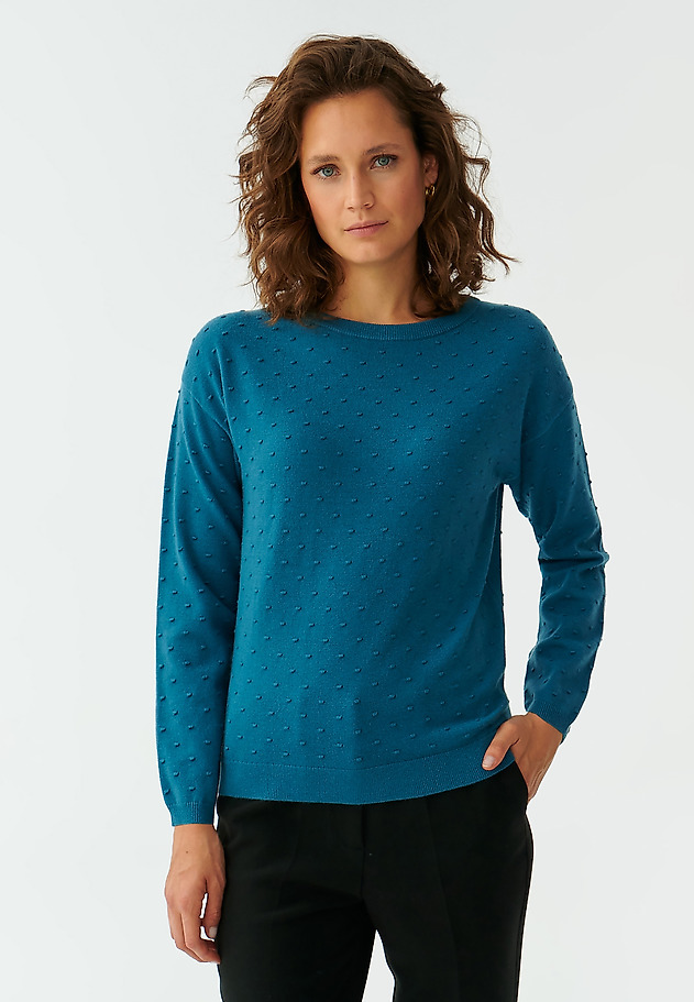 LADIES’ POLKA-DOT SWEATER EWELA LADIES’ POLKA-DOT SWEATER EWELA BLUE 1