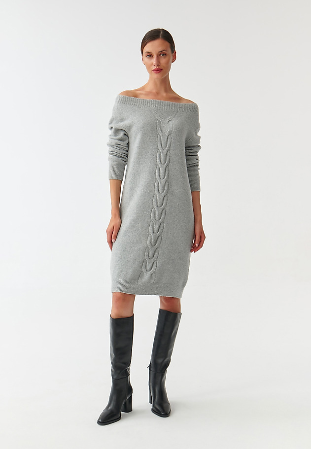 LADIES’ SWEATER KNIT DRESS WITH LONG SLEEVES CABI LADIES’ SWEATER KNIT DRESS WITH LONG SLEEVES CABI GREY 2