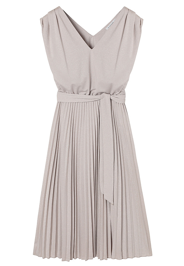 KNITTED DRESS WITH GLITTER ACCENT — LURI KNITTED DRESS WITH GLITTER ACCENT — LURI BEŻOWY 6