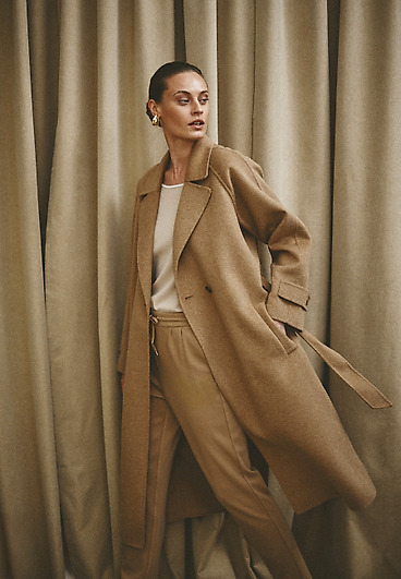 ELEGANCKI PŁASZCZ Z WEŁNĄ - LETICIA ELEGANCKI PŁASZCZ Z WEŁNĄ - LETICIA