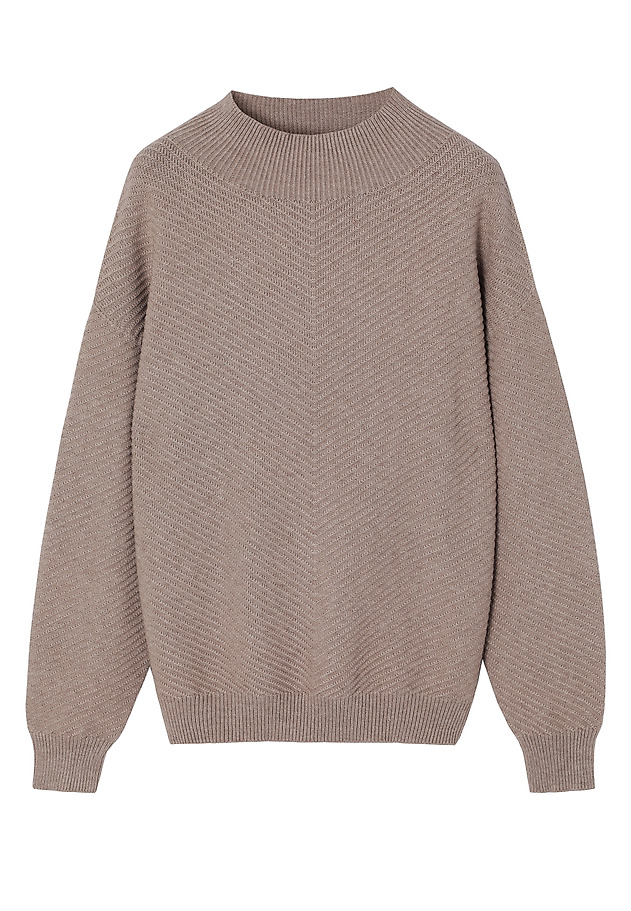 CASUALOWY SWETER Z PÓŁGOLFEM - IRISA CASUALOWY SWETER Z PÓŁGOLFEM - IRISA BEŻOWY 7