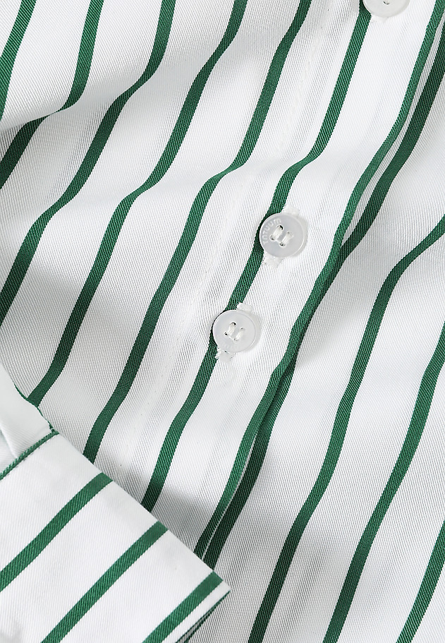GREEN STRIPED FABRIC SHIRT — ENMO 1 GREEN STRIPED FABRIC SHIRT — ENMO 1 MULTIKOLOR 8