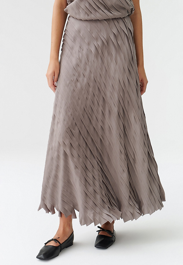 LADIES’ SKIRT WIH DECORATIVE STITCHING DAKNA LADIES’ SKIRT WIH DECORATIVE STITCHING DAKNA BRĄZOWY 4