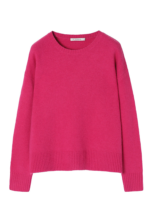 CLASSIC LADIES’ SWEATER WITH ROUND NECKLINE KOBRO CLASSIC LADIES’ SWEATER WITH ROUND NECKLINE KOBRO PINK 7