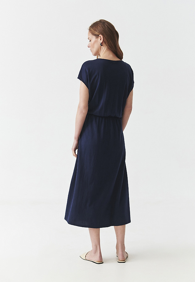 ETHEREAL DRESS WITH EMBROIDERED NECKLINE - BONNIE ETHEREAL DRESS WITH EMBROIDERED NECKLINE - BONNIE NIEBIESKI 3