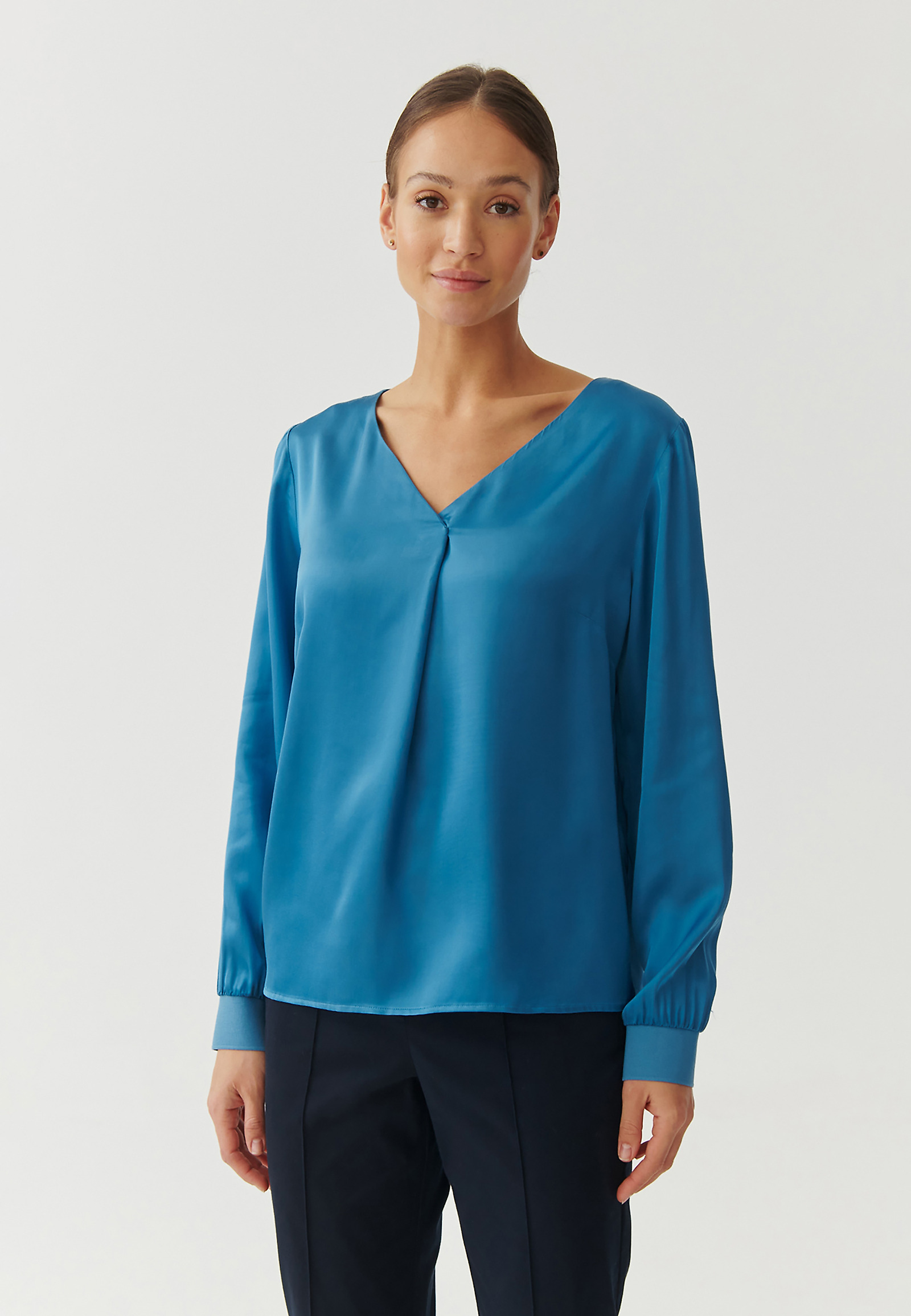 ŽENSKA BLUZA Z DOLGIMI ROKAVI - SANDRIKA ŽENSKA BLUZA Z DOLGIMI ROKAVI - SANDRIKA MODRA 95397