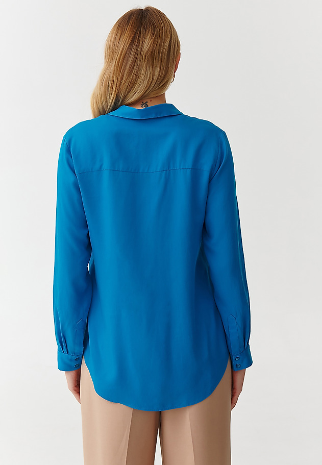 ELEGANT LADIES’ SHIRT - KOROTA ELEGANT LADIES’ SHIRT - KOROTA NIEBIESKI 3