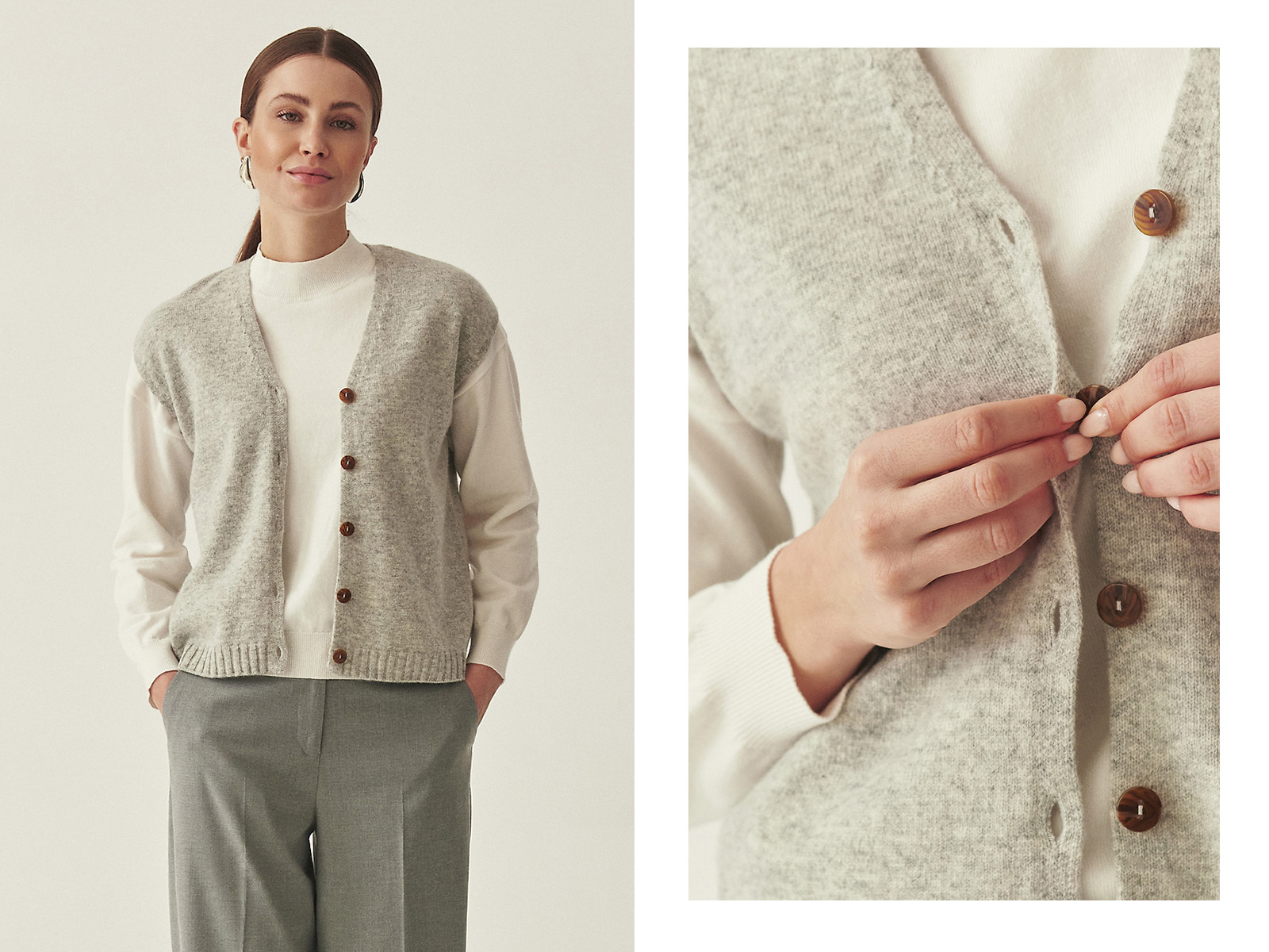 žena v sveterovej veste