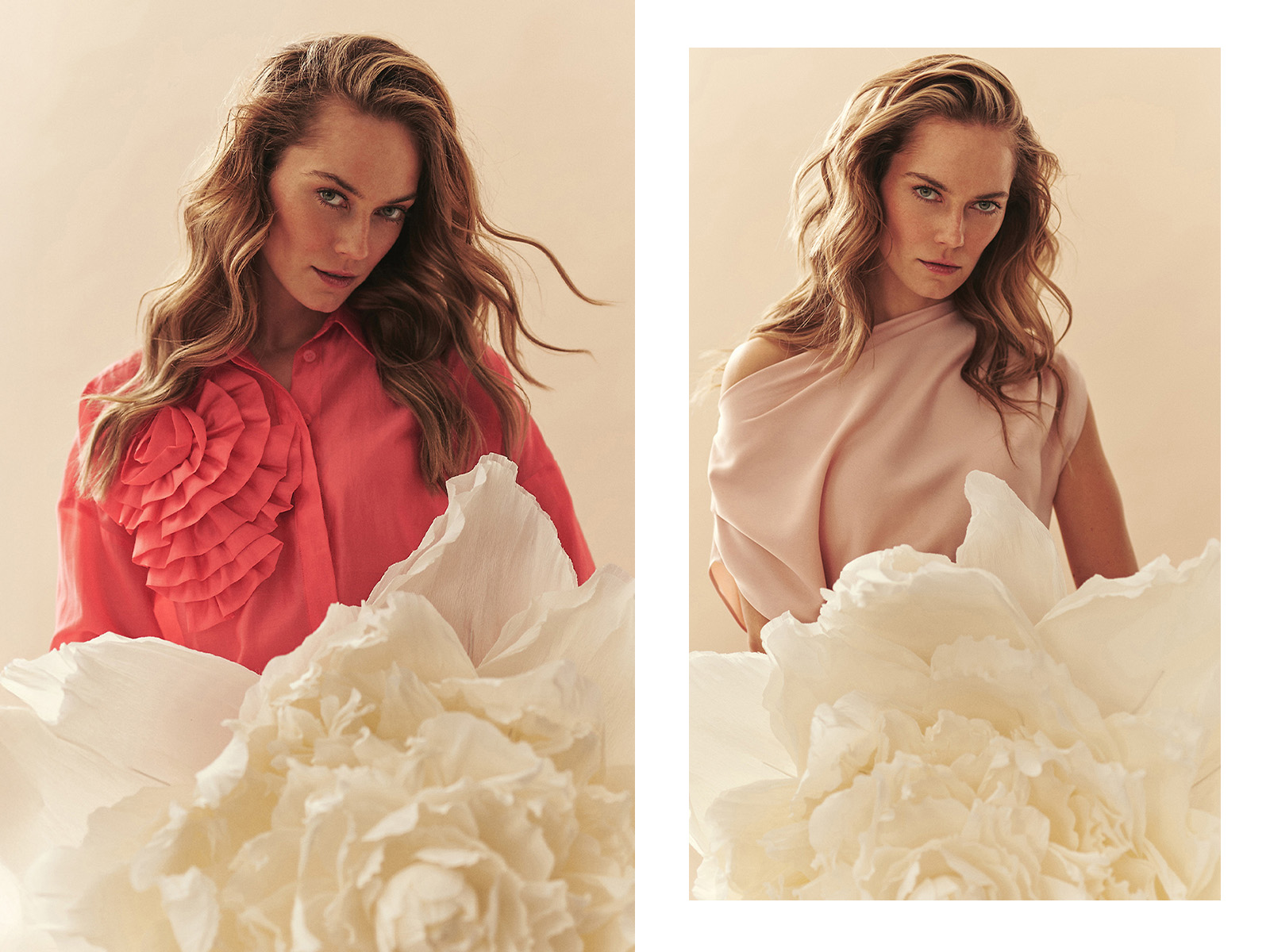 kobiety w koszulach z ogromnym kwiatem